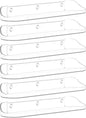 SpaceWhisper Floating Shelves for Wall, Living Room, Display Hanging Shelf by Unknown