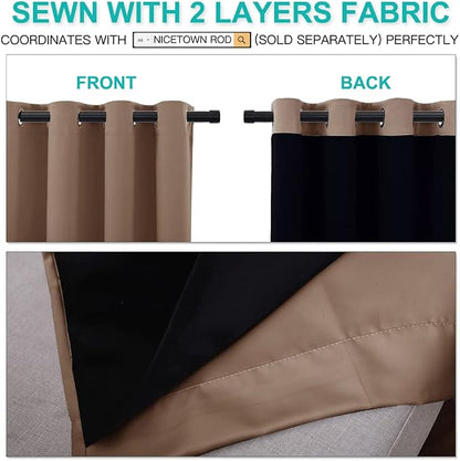 NICETOWN Warm Curtains for Winter, 100% Blackout Curtains Thermal, Noise - Image 5