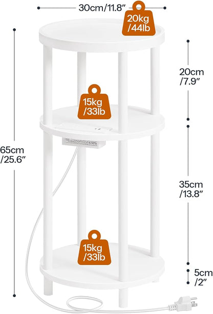 HOOBRO Set of 2 Small Round Side Tables - Image 3