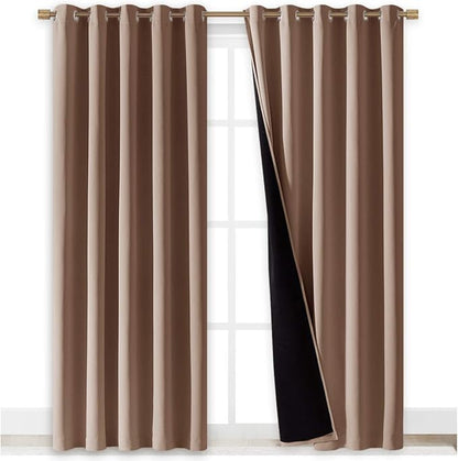NICETOWN Warm Curtains for Winter, 100% Blackout Curtains Thermal, Noise by NICETOWN