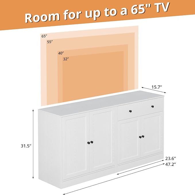 TUSY 71" Large TV Stand Set - Image 5