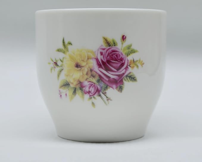 Liang baobao Porcelain Teacup, 5oz Cups Painted Flowers Coffee Tea Water Pot Ceramic Kettle Tea pot Accessories (cup*4)