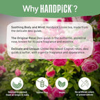 HANDPICK, Rose Buds Herbal Tea Bags - 50 Count | Caffeine Free Tulsi Tea with Chamomile & Rose Extracts | Floral & Smooth | Round Eco-conscious Tea Bags