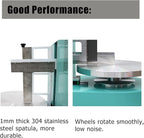 Cake Cream Spreading Coating Smearing Machine Cake Decorating Coating Machine Cake Cream Smoother Adjustable Cake Scraper for 4-12inch Cake 304 Stainless Steel Green