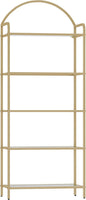 Hzuaneri Bookcase Bookshelf, Tempered Glass Bookshelves, Slim Shelving Unit by Hzuaneri