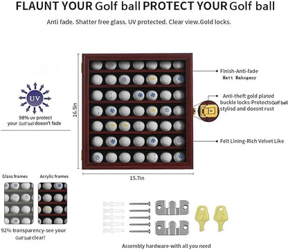 KCRasan 49 Golf Ball Display Case Lockable - Image 3