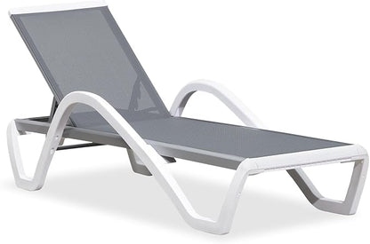 PURPLE LEAF Patio Chaise Lounge Chair by PURPLELEAF