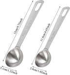 2 Pcs Measuring Spoons Tablespoon Measuring Spoon Set Food Grade Stainless Steel Measuring Teaspoon for Kitchen Cooking(1TSP/5ml, 1/2TBSP/7.5ml)