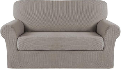 Turquoize Stretch Sofa Slipcover 2 Pieces Sofa Cover Couch Cover by Turquoize