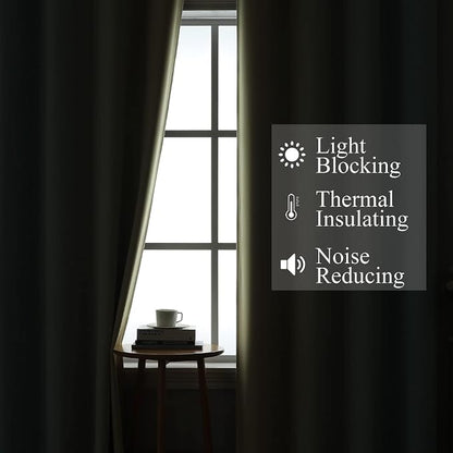 Aqua and Beige Ombre Blackout Curtains 63 Inch - Image 3