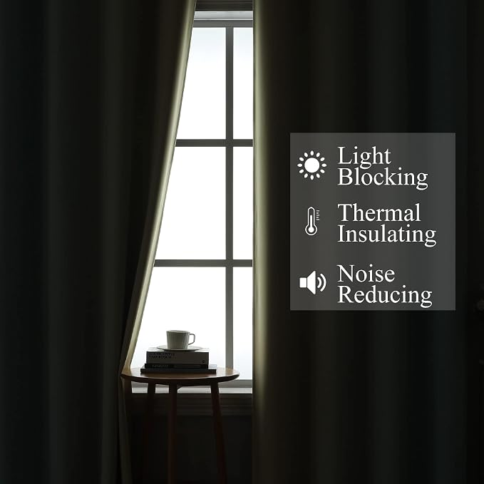 Aqua and Beige Ombre Blackout Bedroom Curtains 102 Inches | Thermal Insulated - Image 3