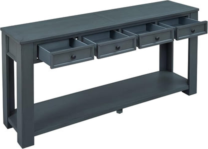 LKTART Solid Wood Console Table, Long Sofa Table Entryway Table - Image 4