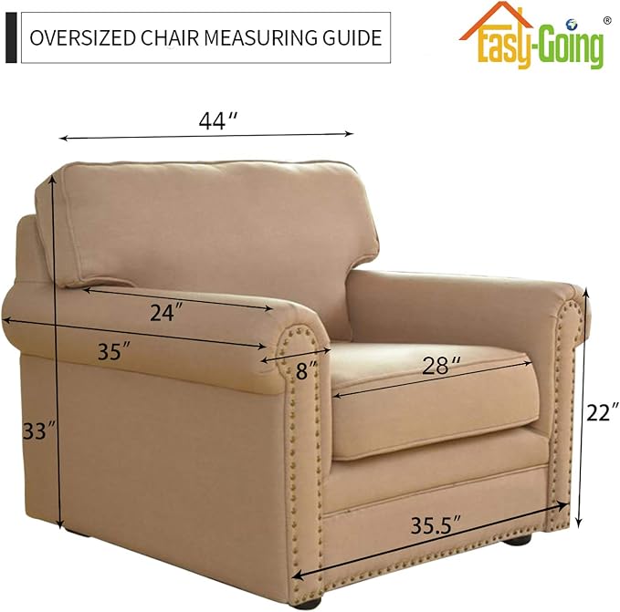 Easy-Going Stretch Oversized Chair Cover - Image 5