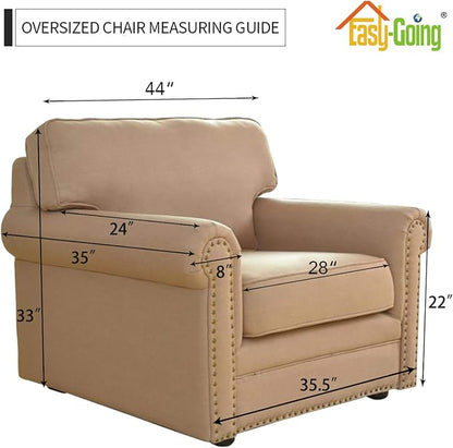 Easy-Going Stretch Oversized Chair Slipcover - Image 5