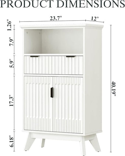Fatmok Buffet Cabinet with Storage Set of 2, Wood Buffet Sideboard Console Table - Image 3