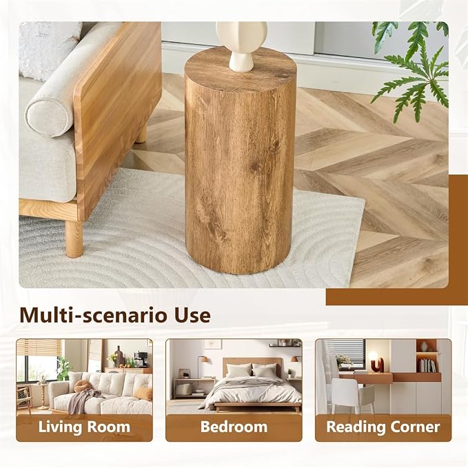 Round Side Table, End Table Living Room Table, Sofa Couch Bedside Table - Image 6