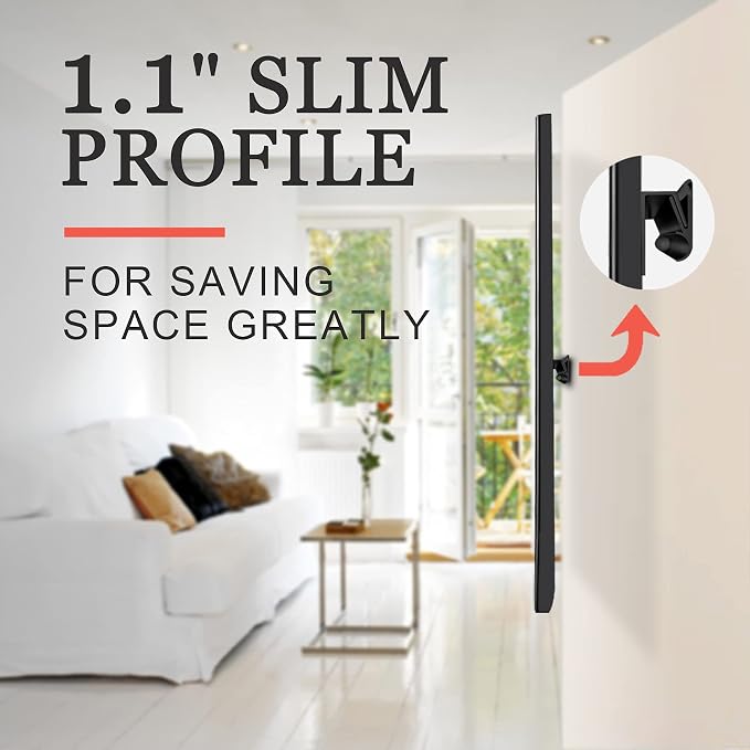 No Stud TV Wall Mount, Drywall Studless TV Hanger No Damage, No Drill, Non - Image 2
