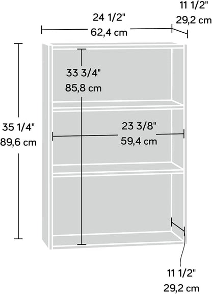 Sauder Beginnings 3-Shelf Bookcase/ Book shelf, Soft White finish - Image 3