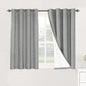 H.VERSAILTEX Linen Blackout Curtains 45 Inches Long 100% Blackout Thermal by HVERSAILTEX