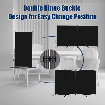Room Divider 6FT Portable Room Dividers and Folding Privacy Screens, 4 Panel - Image 5
