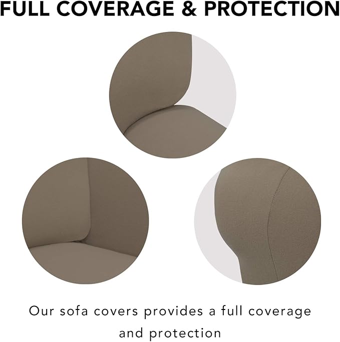 PureFit Stretch Loveseat Covers Fleece Couch Covers - Image 3