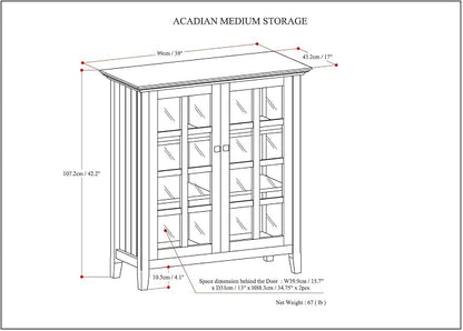 SIMPLIHOME Acadian Storage Cabinet - Image 3