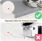 Espresso Tamping Mat, Coffee Tamper Mat, Espresso Mat for Counter, Silicone Tamper Mat, Food-grade, Non-Slip, Waterproof, Heat Resistant (Gray, 25x20x2cm)
