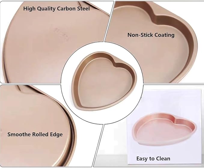 Specialty Forms NonStick Baking Tray Shaped Cake Bread Pizza Baking Pan Golden Carbon Steel