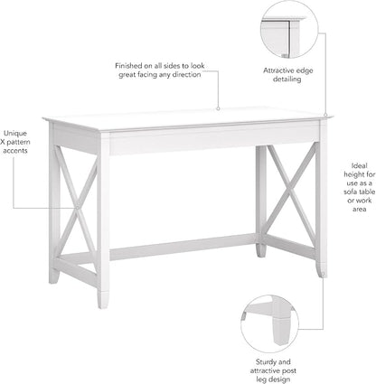 Bush Home Key West 48W Writing Desk in Pure White Oak - Image 5