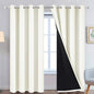 Yakamok Cream 100% Blackout Curtains 96 Inches Long by Yakamok