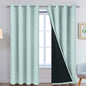 Yakamok Aqua 100% Blackout Curtains 84 Inches Long by Yakamok