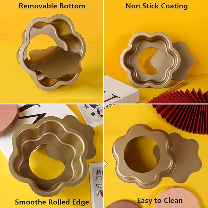 Specialty Forms NonStick Baking Tray Shaped Cake Bread Pizza Baking Pan Golden Carbon Steel