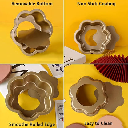 Specialty Forms NonStick Baking Tray Shaped Cake Bread Pizza Baking Pan Golden Carbon Steel