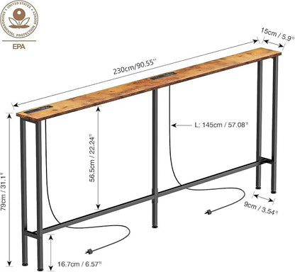 Keelian 90" Narrow Sofa Table - Image 2