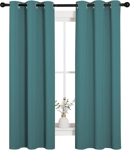 NICETOWN Kitchen Curtain Panels Blackout Draperies, Thermal Insulated Solid - Image 2