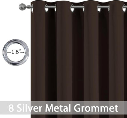 Yakamok Room Darkening Curtains 52x84 inch Length Dark Brown-Living Room | 2 - Image 2