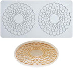 TUKE Hollow Round Circular Design Lace Mat Chocolate Fondant Mold DIY Sugar Craft Silicone Pad Cake Decorating Tools Kitchen Bakeware (D_ Round Circular)