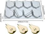 mostsom Pear Shape Silicone Mold 3D Cake Moulds Mousse For Ice Creams Chocolate Pastry Bakeware Dessert Art Pan Cake Mold (H_ Pear)