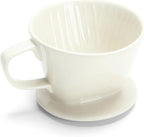 Ceramic Pour Over Coffee Dripper, Small Ceramic Pour Over, Off White, 3 Holes, Single, Small Coffee Dripper