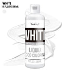 Food Coloring Liquid - Vibrant Color Food Coloring for Cake Decorating, Baking, Easter Egg, Icing - Tasteless Food Color Dye for Fondant, Cooking, Slime, Airbrush (White, 8 Fl.oz)