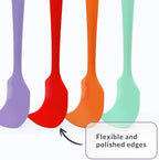Elihome Classic Silicone Spoonula - Non-Stick Heat Resistant Silicone Scraper Spatula for Mixing, Serving, Scraping, Stirring, and More - 11 Inch, Red