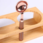 KKC HOME ACCENTS Coffee Scoop for Ground Coffee 1 Tablespoon,Tea Scoop for Loose Tea,Wood Long Handle Coffee Bean Scoop, Long Handle Coffee Measuring Spoon,Gold,1 tbsp,6.7 inch