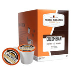 Fresh Roasted Coffee, Colombian, Medium Roast, 24 Pods for K Cup Brewers