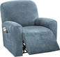 H.VERSAILTEX Velvet Stretch Recliner Couch Covers 4-Pieces Style Recliner Chair by HVERSAILTEX