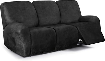 ANARACHON Leather Look Recliner Couch Cover, 8-Pieces Stretch Recliner Sofa by ANARACHON