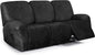 ANARACHON Leather Look Recliner Couch Cover, 8-Pieces Stretch Recliner Sofa by ANARACHON
