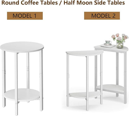 Vagusicc Side Table, Small Round End Table, Circle Table Small Round Coffee - Image 5