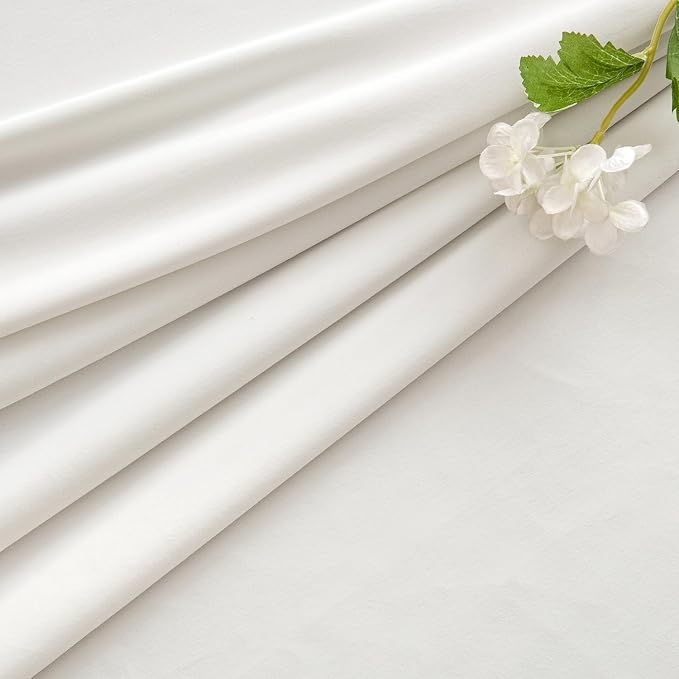 MIULEE Velvet Curtains 50W x 84L 2 Panels Ivory Blackout Curtains | Luxury - Image 7