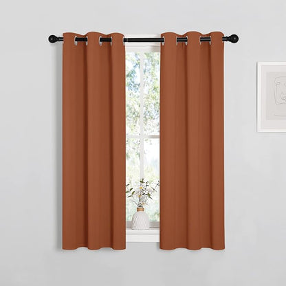NICETOWN Burnt Orange Window Curtains Blackout Drapes, 1 Pair, 29 by 40 inches by NICETOWN