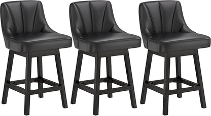 YaFiti Swivel Bar Stools Set of 3, 26 Inch Counter Height Bar Stools by YaFiti